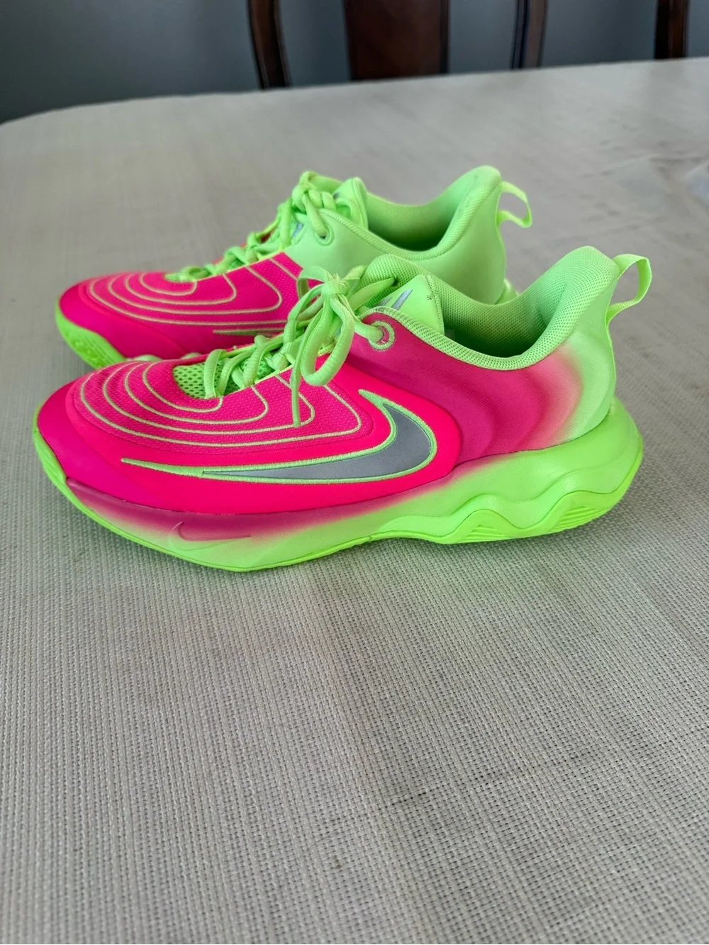 Nike GIANNIS IMMORTALITY 4 BASKETBALL Neon Pink & Green Athletic Sneaker